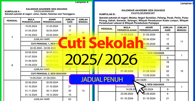 Cuti Sekolah 2025