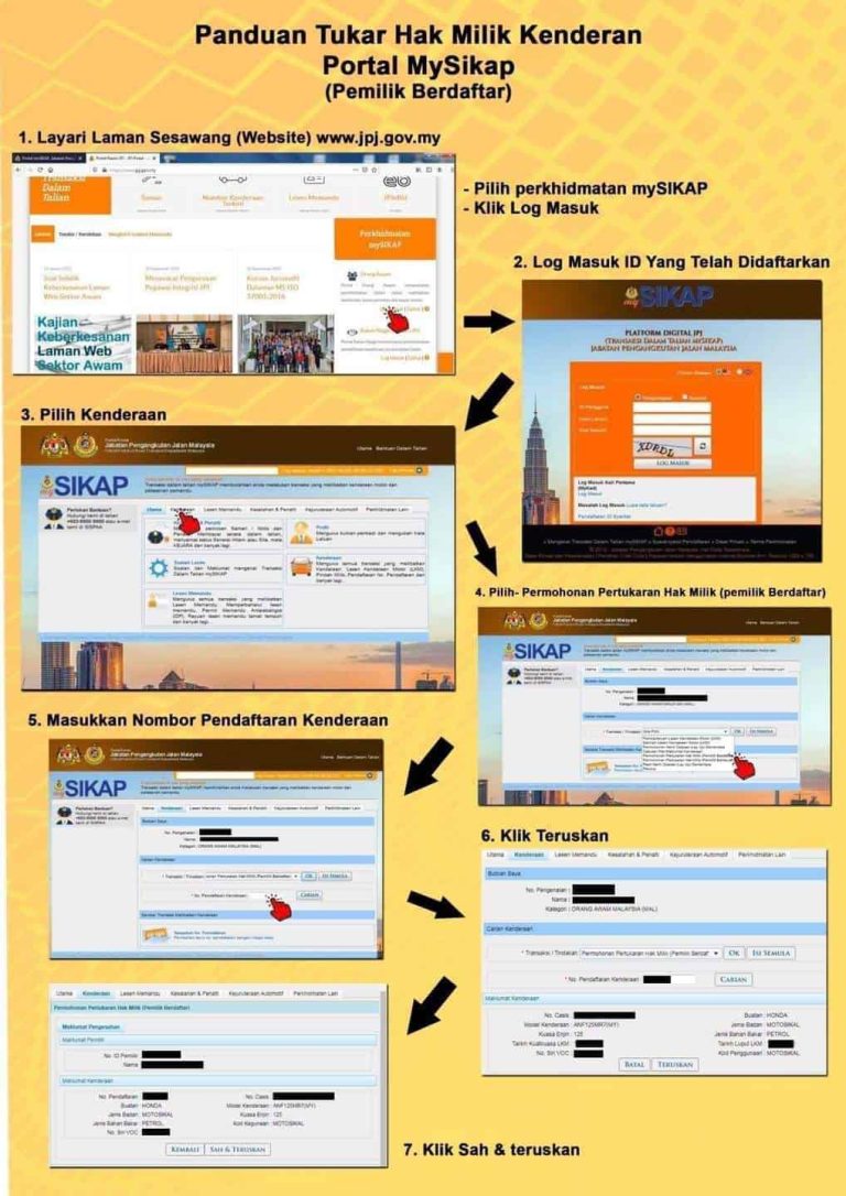 JPJ : Cara Tukar Nama Pemilik Kenderaan Online, Tak Payah Beratur Dah