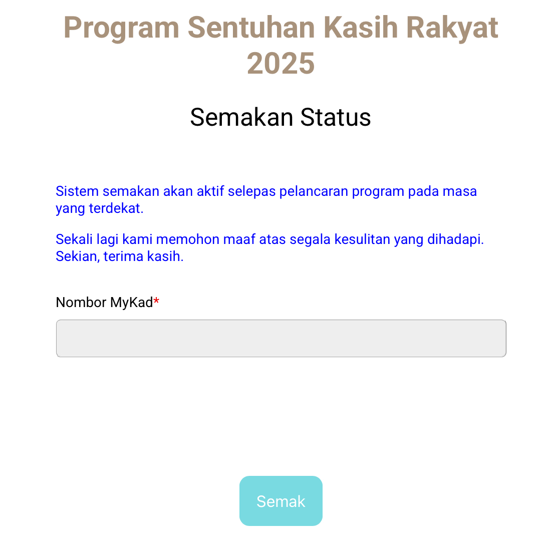 SEMAKAN STATUS SABAH