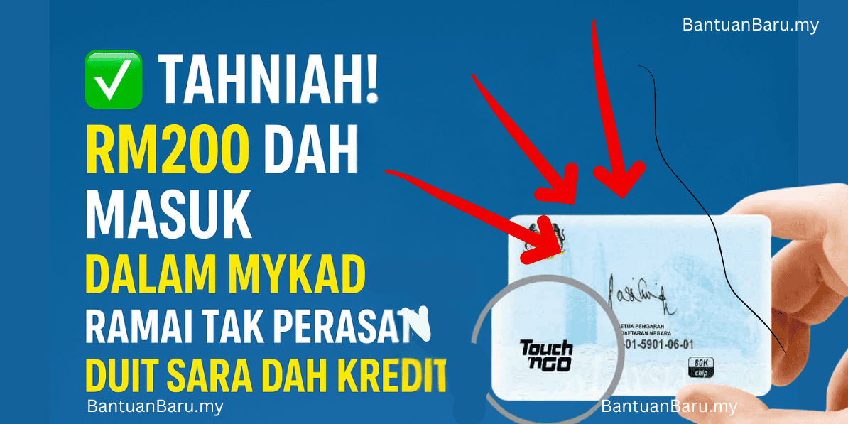 Duit sara dah masuk