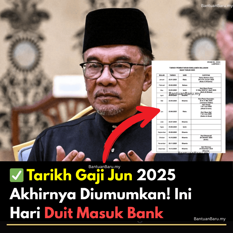 Tarikh Gaji Jun 2025