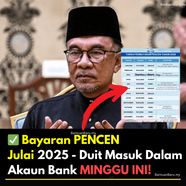 Bayaran Pencen Julai Masuk Dalam Akaun Bank Minggu Ini! Semak Nama Anda