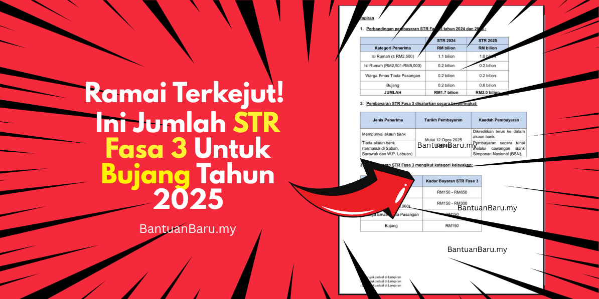 Jumlah str fasa 3 bujang