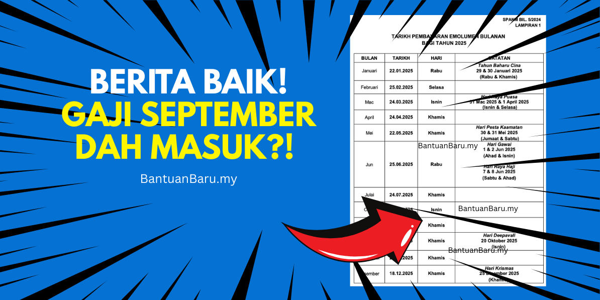 Jadual Gaji September 2025