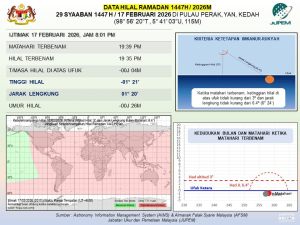 Cerapan hilal ramadhan anak bulan